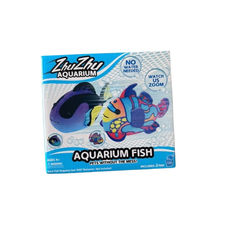 Cepia ZhuZhu Aquarium Fish Mandarin & Blue Tang Interactive Plush new